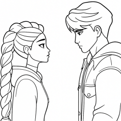 Desenho de Huntrix para colorir e imprimir: número 19