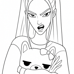 Desenho de Huntrix para colorir e imprimir: número 23