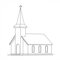 Desenho de Igrejas para colorir e imprimir: número 11