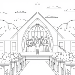 Desenho de Igrejas para colorir e imprimir: número 13