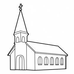 Desenho de Igrejas para colorir e imprimir: número 16