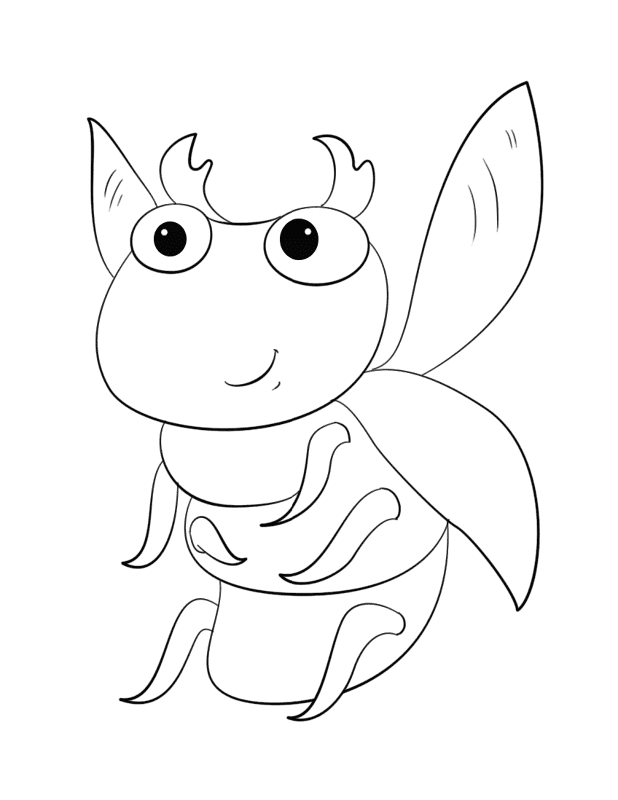 Desenho de Insetos para colorir e imprimir: número 27