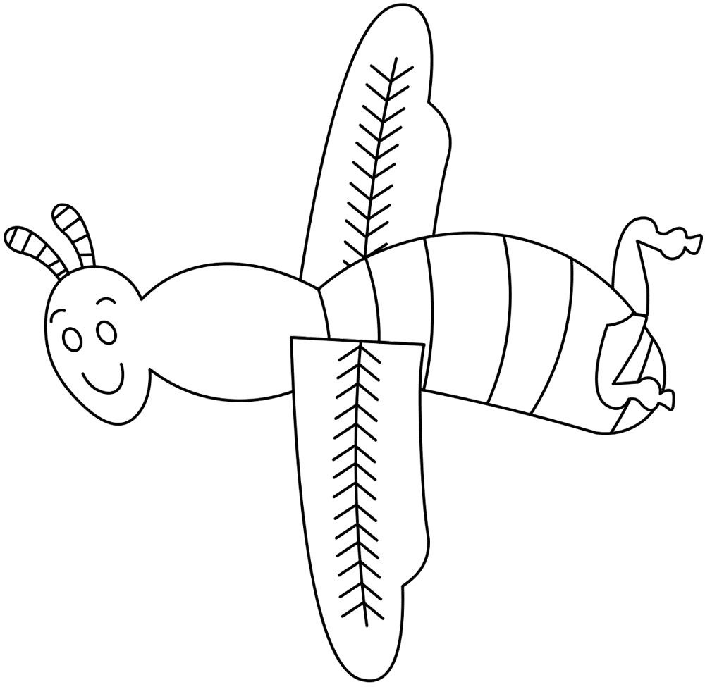 Desenho de Insetos para colorir e imprimir: número 36