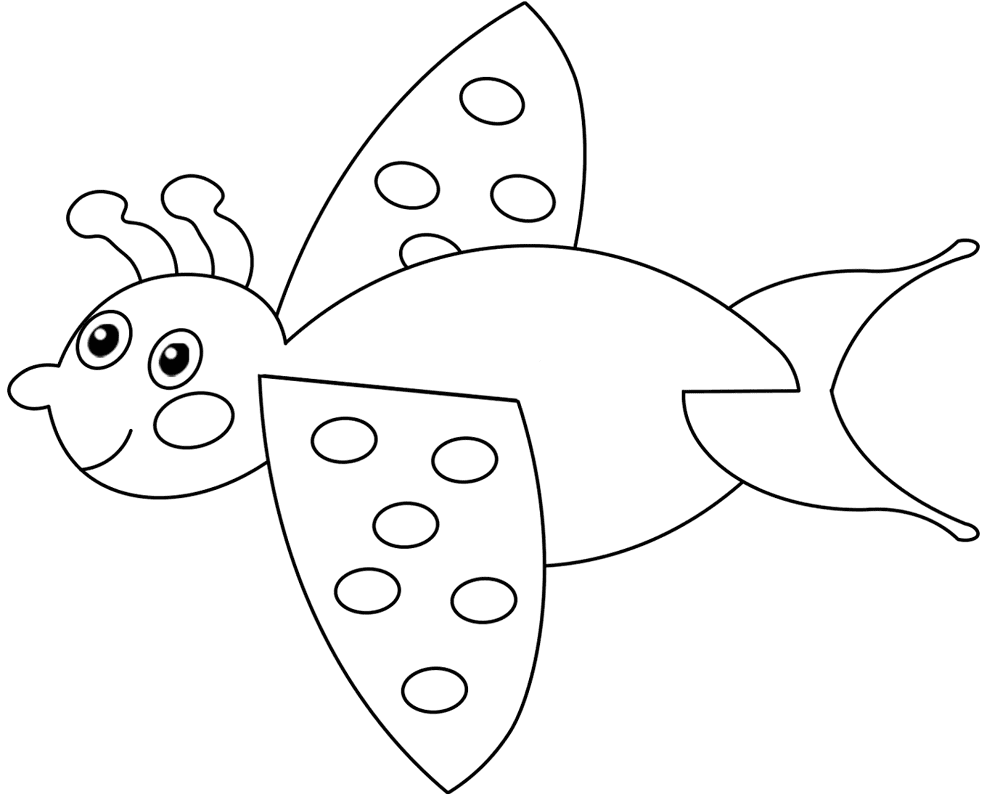 Desenho de Insetos para colorir e imprimir: número 37