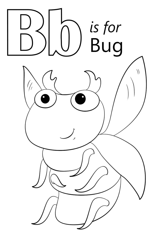Desenho de Insetos para colorir e imprimir: número 46