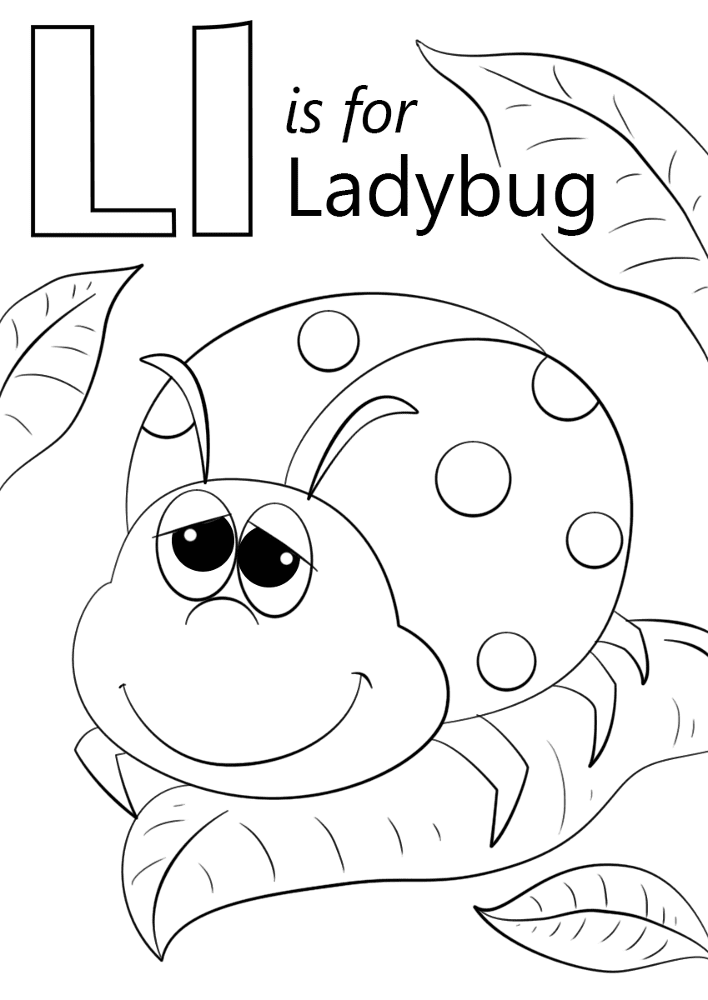 Desenho de Insetos para colorir e imprimir: número 48