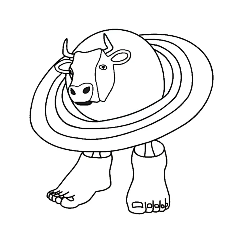 Desenho de Italian Brainrot para colorir e imprimir: número 2