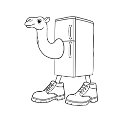 Desenho de Italian Brainrot para colorir e imprimir: número 3