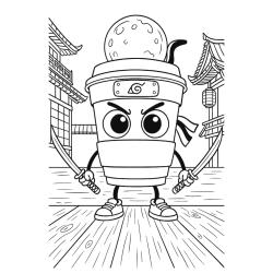 Desenho de Italian Brainrot para colorir e imprimir: número 5