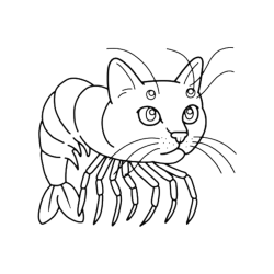 Desenho de Italian Brainrot para colorir e imprimir: número 6