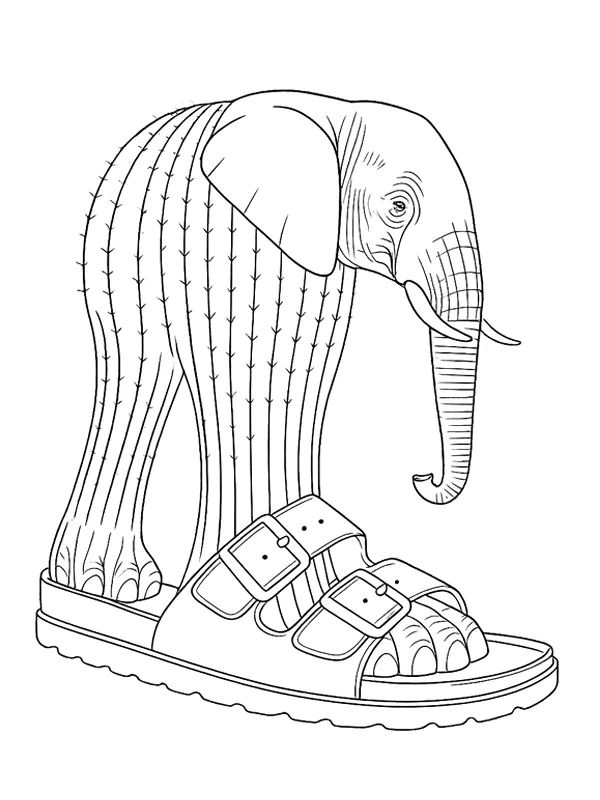 Desenho de Italian Brainrot para colorir e imprimir: número 11