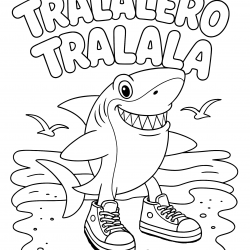 Desenho de Italian Brainrot para colorir e imprimir: número 12