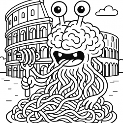 Desenho de Italian Brainrot para colorir e imprimir: número 15