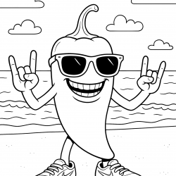Desenho de Italian Brainrot para colorir e imprimir: número 17