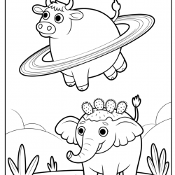Desenho de Italian Brainrot para colorir e imprimir: número 22