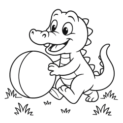 Desenho de Jacare para colorir e imprimir: número 11