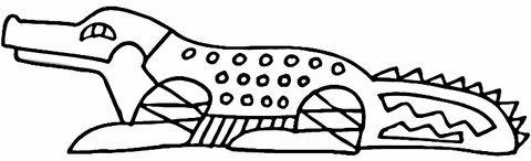 Desenho de Jacare para colorir e imprimir: número 26