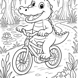 Desenho de Jacare para colorir e imprimir: número 34