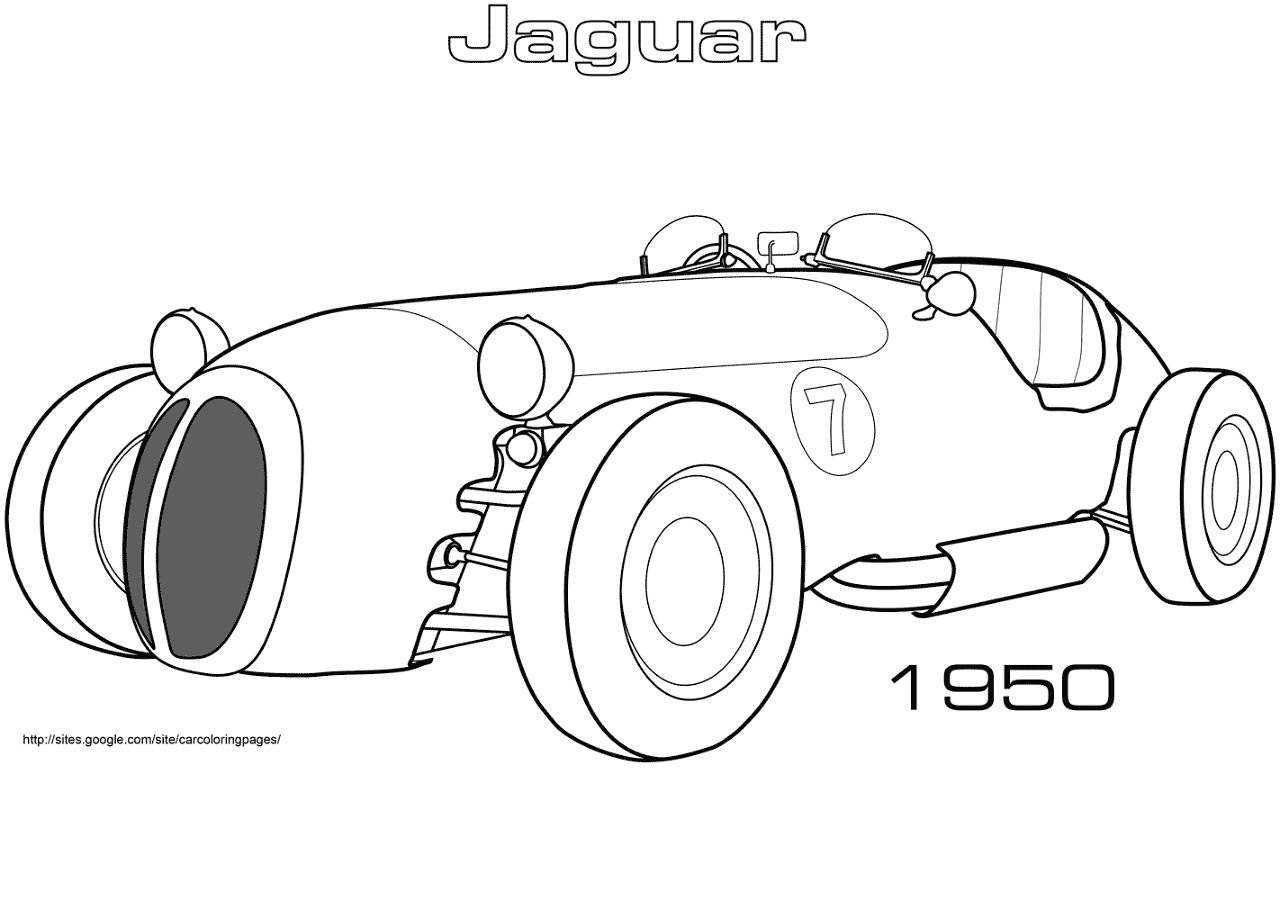 Desenho de Jaguar para colorir e imprimir: número 4