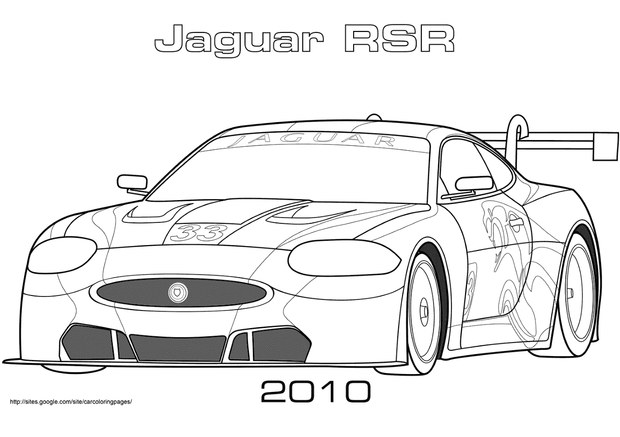 Desenho de Jaguar para colorir e imprimir: número 6