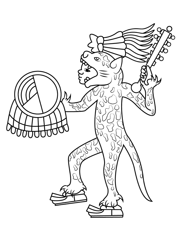 Desenho de Jaguar para colorir e imprimir: número 11