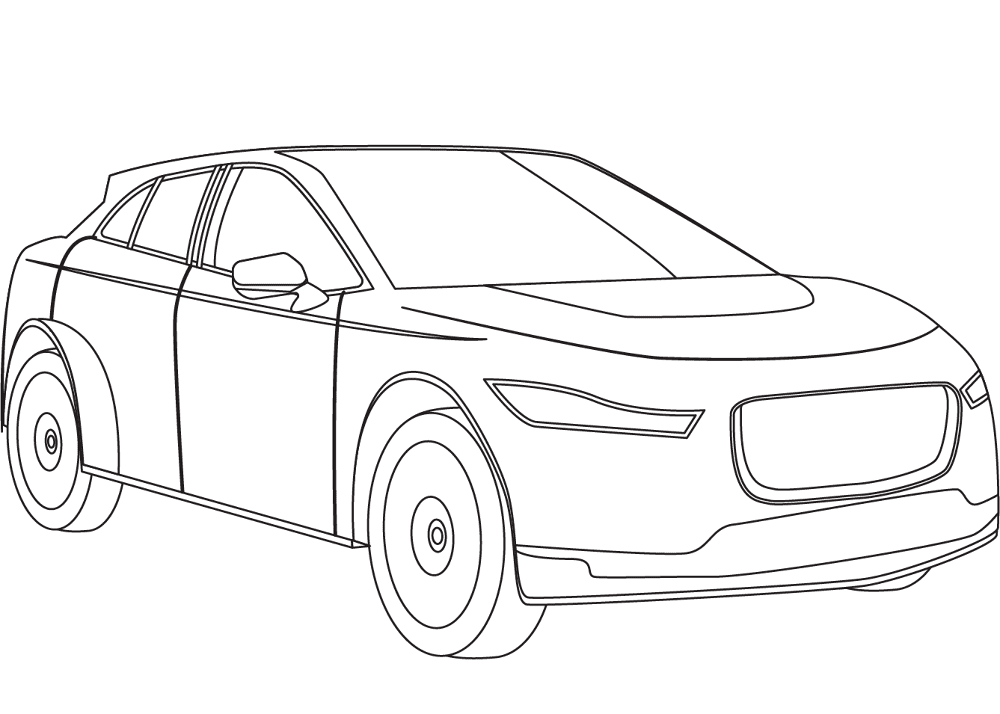 Desenho de Jaguar para colorir e imprimir: número 29