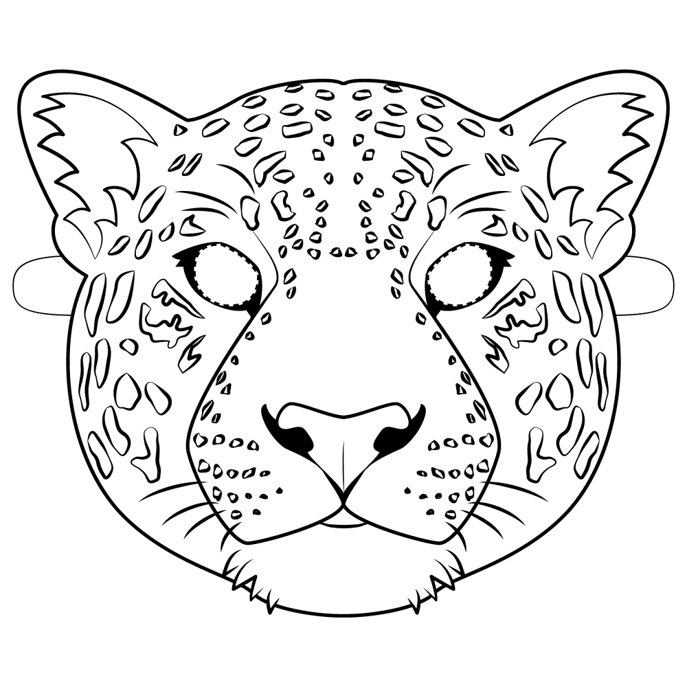Desenho de Jaguar para colorir e imprimir: número 30