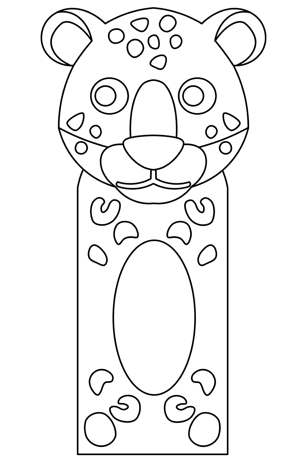 Desenho de Jaguar para colorir e imprimir: número 40