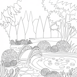 Desenho de Jardim para colorir e imprimir: número 2