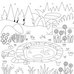 Desenho de Jardim para colorir e imprimir: número 11