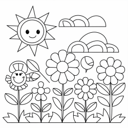 Desenho de Jardim para colorir e imprimir: número 12