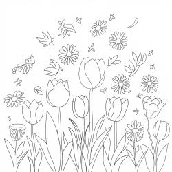 Desenho de Jardim para colorir e imprimir: número 14