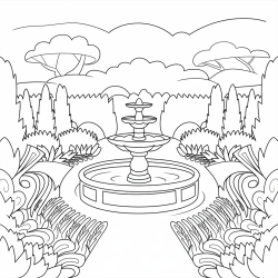Desenho de Jardim para colorir e imprimir: número 15