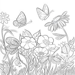 Desenho de Jardim para colorir e imprimir: número 17