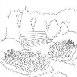 Desenho de Jardim para colorir e imprimir: número 19