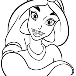 Desenho de Jasmine para colorir e imprimir: número 2