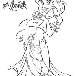 Desenho de Jasmine para colorir e imprimir: número 6