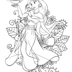 Desenho de Jasmine para colorir e imprimir: número 7
