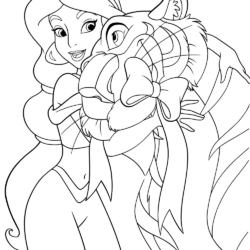 Desenho de Jasmine para colorir e imprimir: número 9