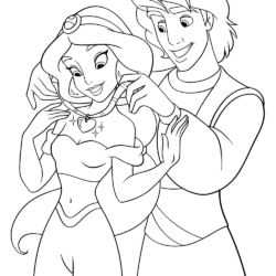 Desenho de Jasmine para colorir e imprimir: número 10