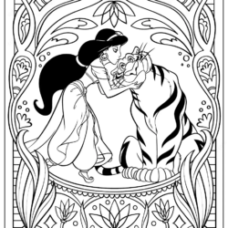 Desenho de Jasmine para colorir e imprimir: número 12