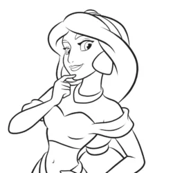 Desenho de Jasmine para colorir e imprimir: número 13