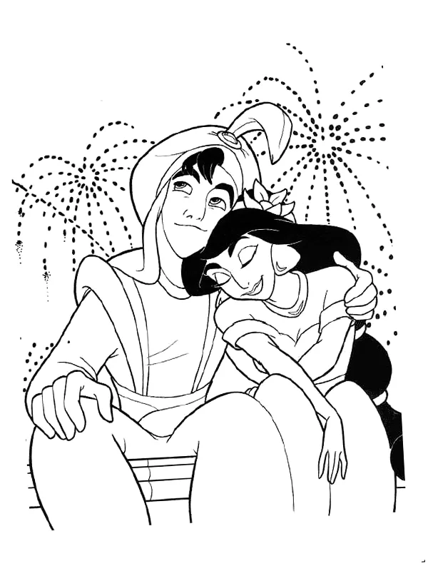 Desenho de Jasmine para colorir e imprimir: número 16