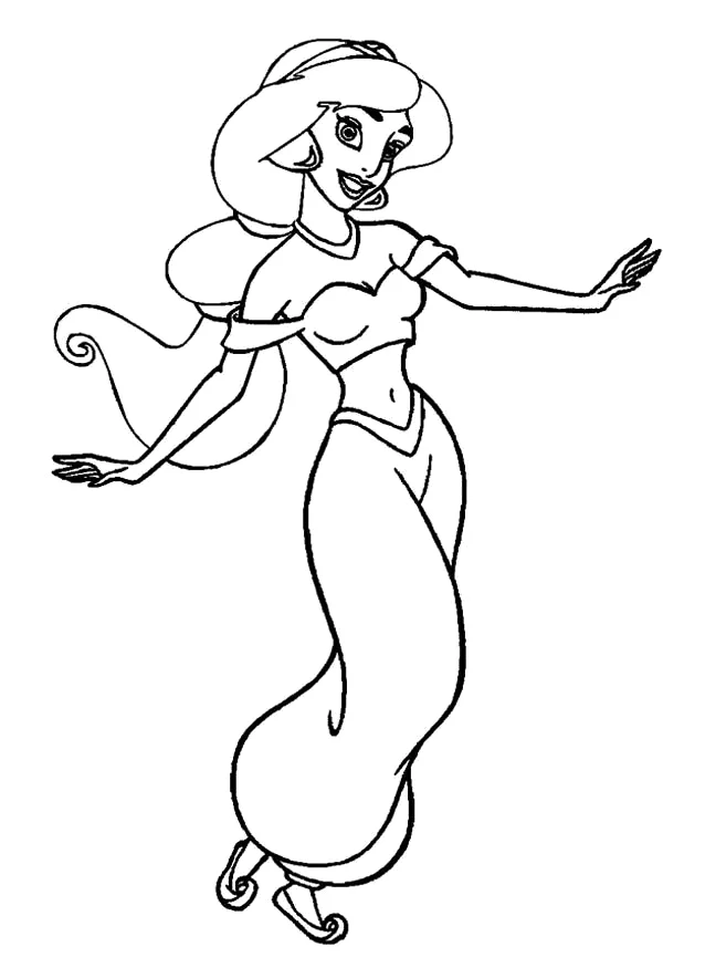 Desenho de Jasmine para colorir e imprimir: número 20