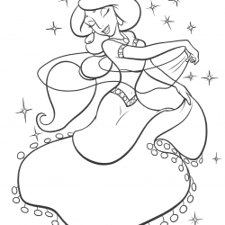 Desenho de Jasmine para colorir e imprimir: número 21