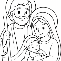 Desenho de Jesus para colorir e imprimir: número 1