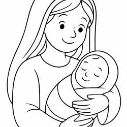 Desenho de Jesus para colorir e imprimir: número 2