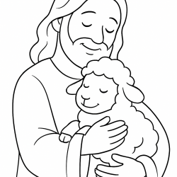 Desenho de Jesus para colorir e imprimir: número 4