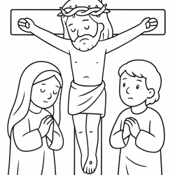 Desenho de Jesus para colorir e imprimir: número 5