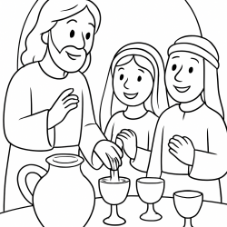 Desenho de Jesus para colorir e imprimir: número 6